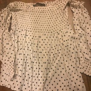 Zara polka dot top